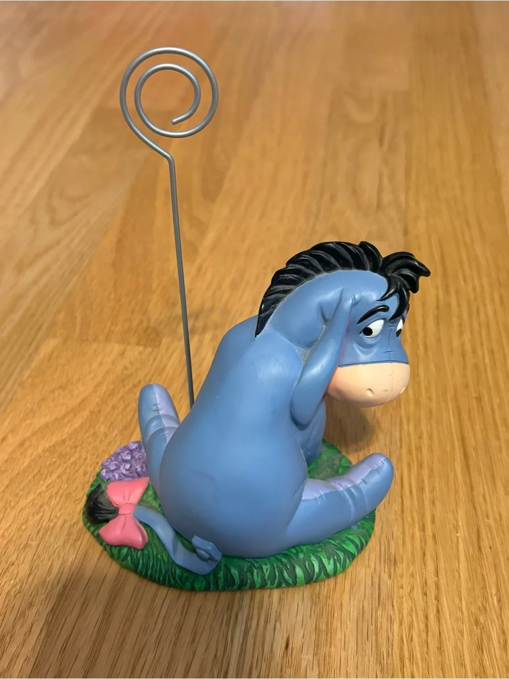 Disney Store Eeyore Figurine Card Holder Photo Picture Winnie the Pooh Vintage
